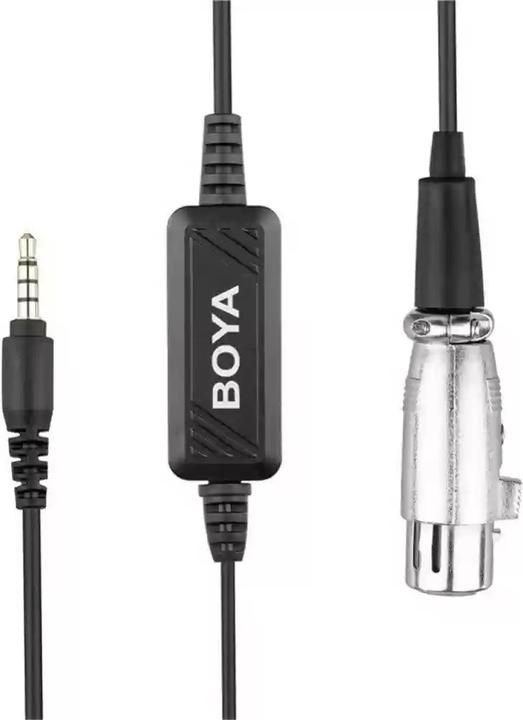 Actual product image Boya Audio adapter BY-BCA70 XLR microphone to smartphone