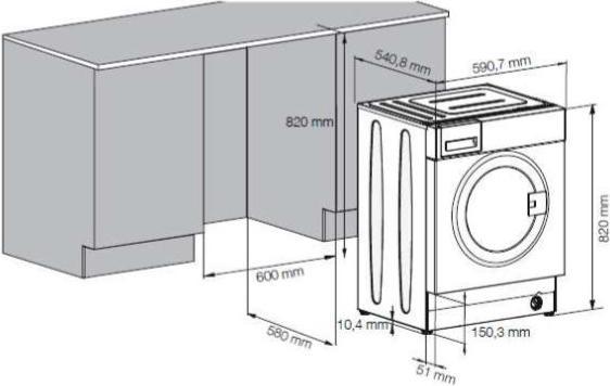 Actual product image Beko WITC7612B0W Washing machine Built-in Front loader (7 kg, Left)
