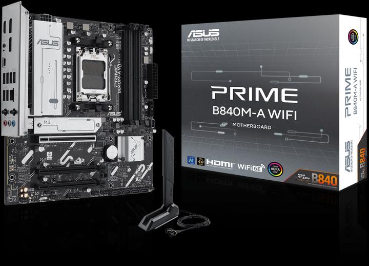 Actual product image ASUS PRIME B840M-A WIFI (AM5, AMD B840, mATX)