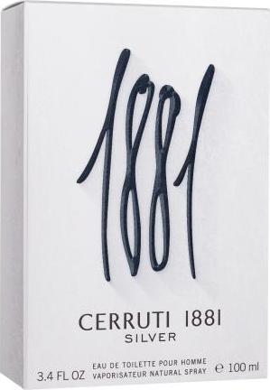 Actual product image Nino Cerruti 1881 Homme Silver EDT 100 ml (Eau de toilette, 100 ml)