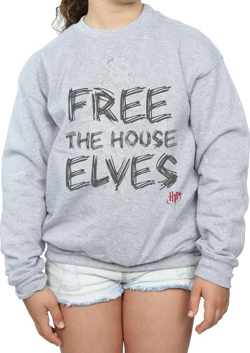 Actual product image Girls Dobby Free The House Elves Sweatshirt (152, 158)