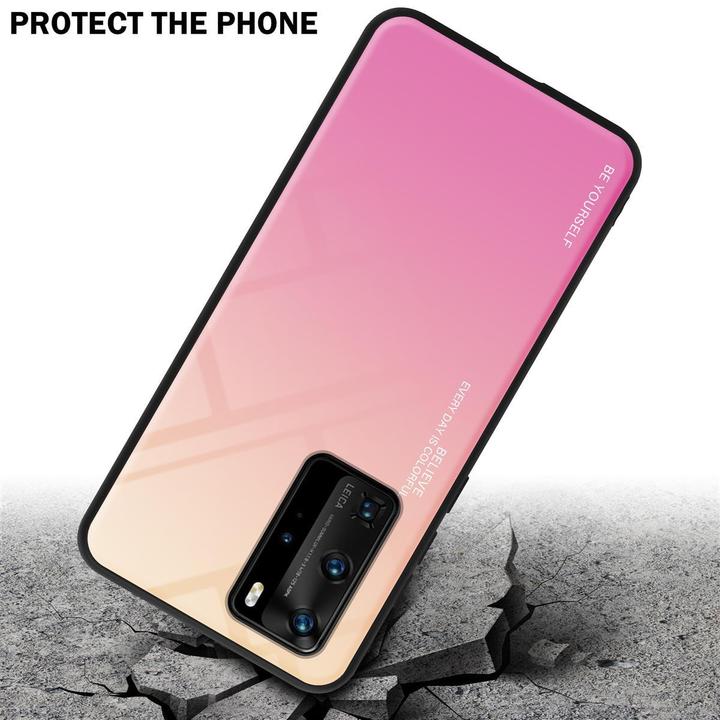 Produktbild Cadorabo TPU 2 Farben Glas Cover (Huawei P40 Pro+)