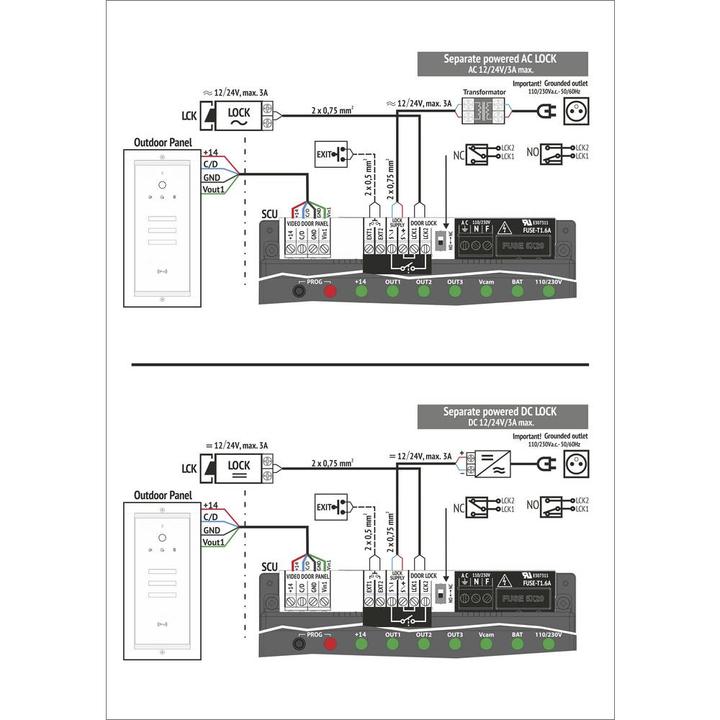 Actual product image Bellcome Video door phone d 7" Kit 2 Family (Cable)