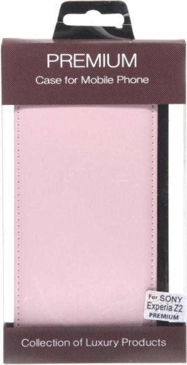 Produktbild OEM Slim Leather Flip Case for Sony Z2 pink (Sony Xperia Z2)