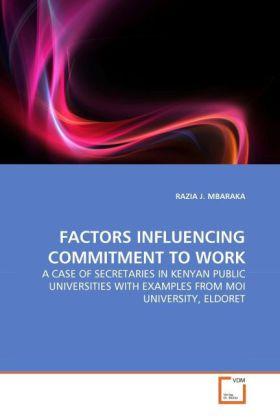 Image du produit Factors Influencing Commitment To Work (Allemand, Razia J. Mbaraka, 2011)