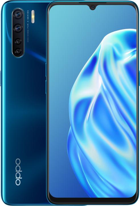 Produktbild OPPO A91 (128 GB, Blazing Blue, 6.40", Dual SIM + SD, 48 Mpx, 4G)