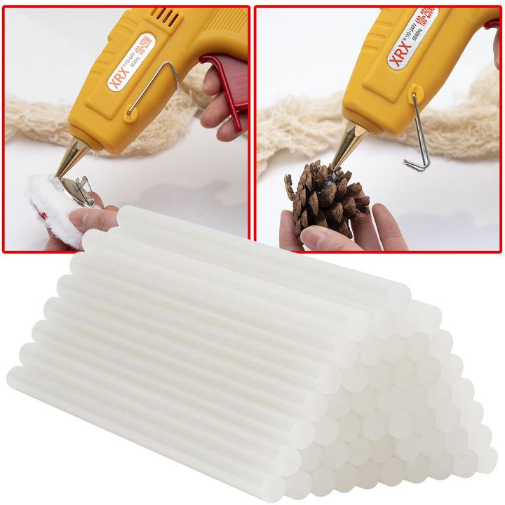 Casativo Set of 50 hot glue sticks for hot glue gun, transparent, 11 mm, 20 cm