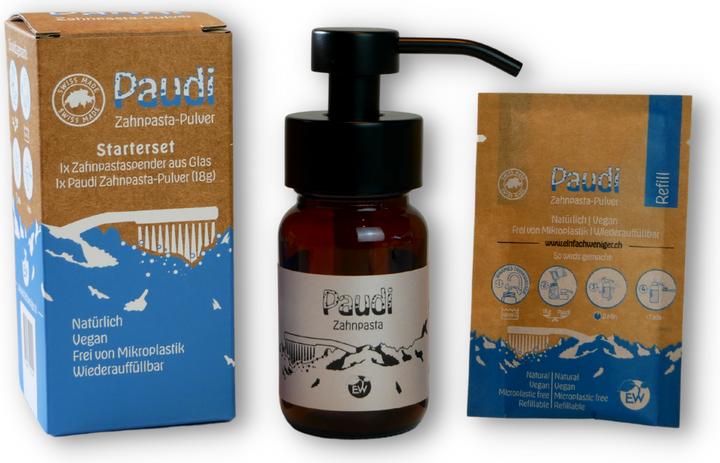 Einfach Weniger Zahnpasta Starterset (Pulver und Pumpflasche)
