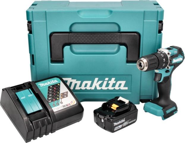Actual product image Makita DHP 487 RT1J Battery impact drill 18 V 40 Nm Brushless + 1x battery 5.0 Ah + charger + Mak (Rechargeable battery operated)
