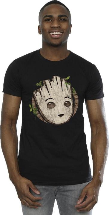 Immagine prodotto I Am Groot Wooden Head Maglietta Uomo (L)