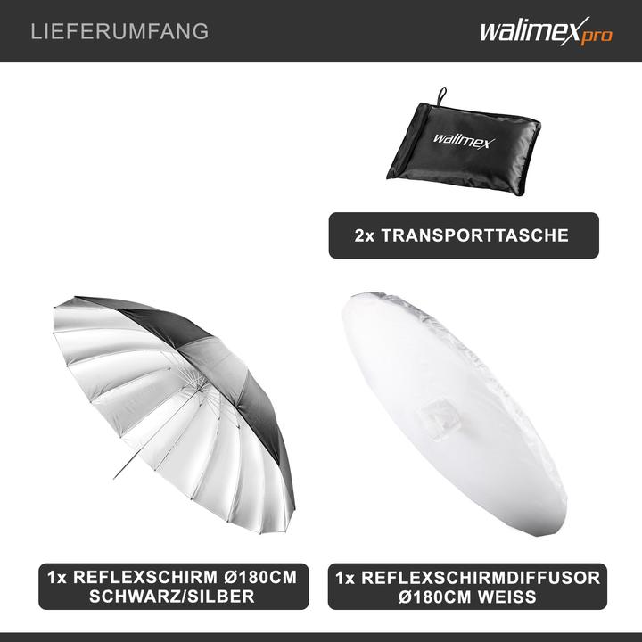 Produktbild Walimex Reflexschirm (Schirmreflektor, 180 cm)