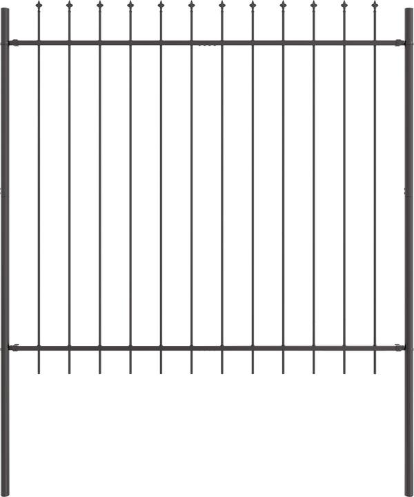 Image du produit VidaXL Clôture de jardin avec toit pointu Gris 1,7x1,5 m Acier