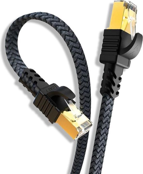 Hermex Netzwerkkabel Flachkabel Ethernet (UTP, CAT7, 15 m)