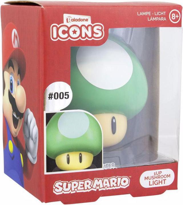 Actual product image Paladone Products Decoration lamp Super Mario Bros 3D Icon 1Up Mushroom