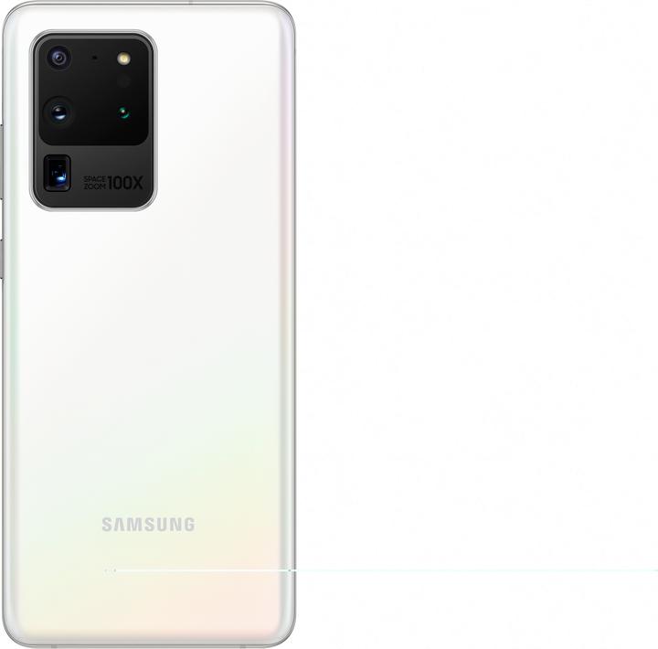Produktbild Samsung Galaxy S20 Ultra 5G EU (128 GB, Cloud White, 6.90", Hybrid Dual SIM + eSIM, 108 Mpx, 5G)