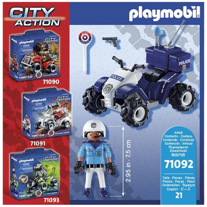 Actual product image Playmobil Police Speed Quad (71092, Playmobil City Action)