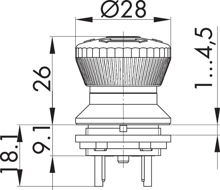 Image du produit Schlegel FRZVKOO Bouton d'arrêt d'urgence avec déverrouillage par traction et rotation Fléau