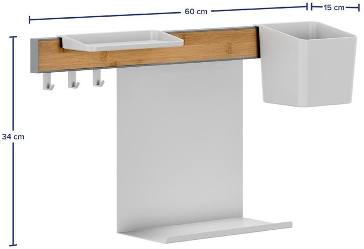 Produktbild tesa Küchenorganizer Kombi-Set S zum Kleben, Montage ohne Bohren