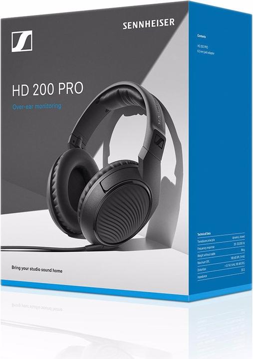 Produktbild Sennheiser HD 200 Pro (keine Geräuschunterdrückung, Kabelgebunden)