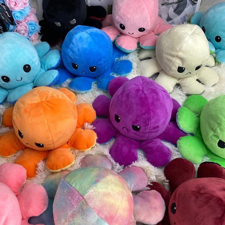 Actual product image PhoneLook Peluche poulpe réversible double face Mood Octopus / gris