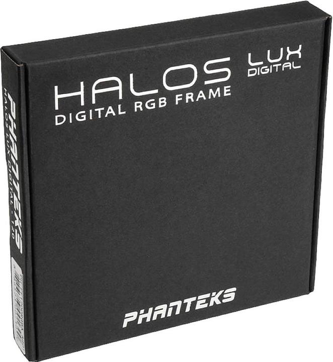 Actual product image Phanteks Halos Lux Digital 120mm Frame Digital RGB alu / black (Multicoloured)