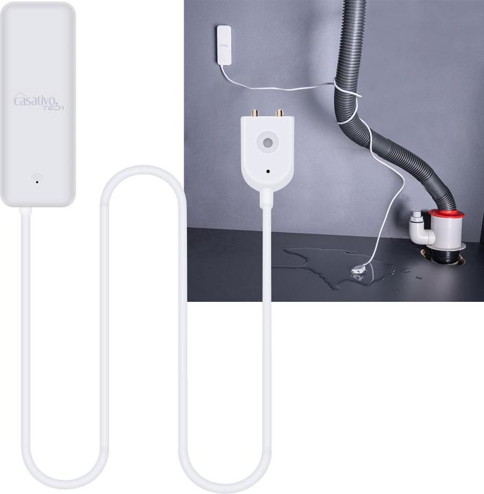Actual product image Casativo WLAN water detector with external sensor, app control