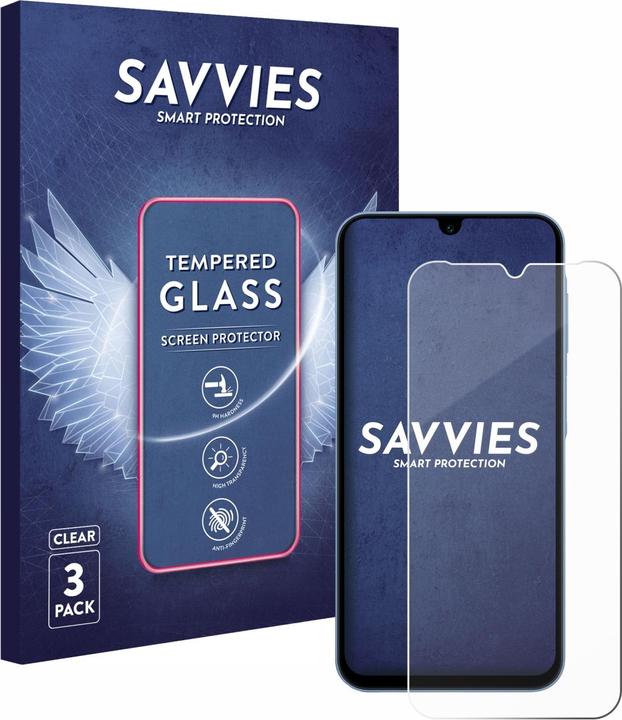 Savvies Armoured glass screen protector (3 Piece, Samsung Galaxy A15 5G)