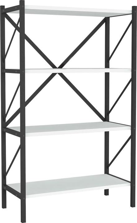 Immagine prodotto VCM Legno Metallo Scaffale Portaoggetti Libreria Libri Decorativi Scaffale Portaoggetti Insasi 4 (66 x 34 x 121 cm)
