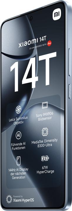 Productafbeelding Xiaomi 14T 12 GB/256 GB Titan Blauw (256 GB, Titaanblauw, 6.67", Dubbele SIM, 50 Mpx, 5G)