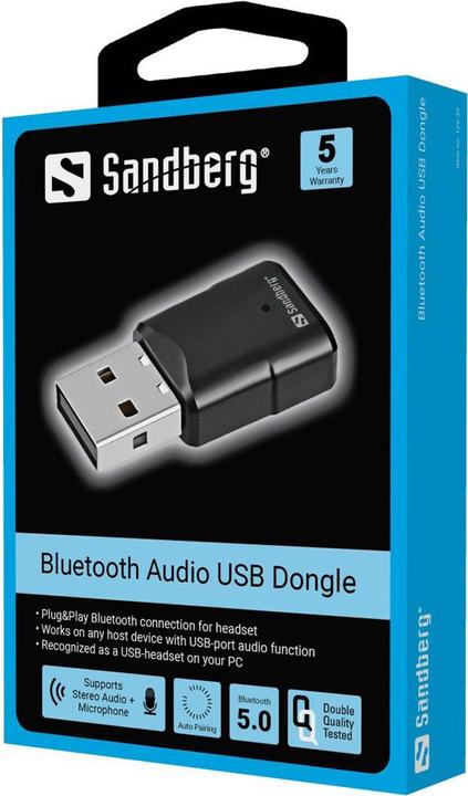 Actual product image Sandberg Bluetooth Audio USB Dongle (Transmitter & Receiver)