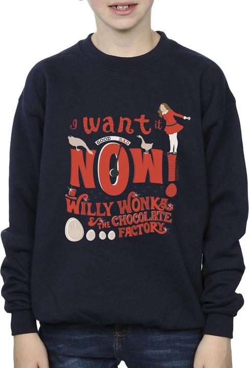 Image du produit Willy Wonka & the Chocolate Factory - Sweat VERRUCA SALT WANT IT NOW - Garçon (152, 158)