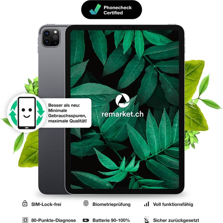 Immagine prodotto remarket.ch iPad Pro 11 Cellular di terza generazione (2021) (11", 256 GB, Space grey, A / Come nuovo)
