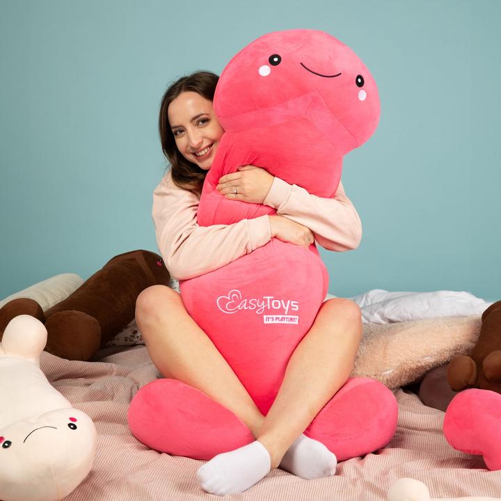 Actual product image Easytoys Penis-Shaped Plushy with Smiley Face - Pink (Dice games)