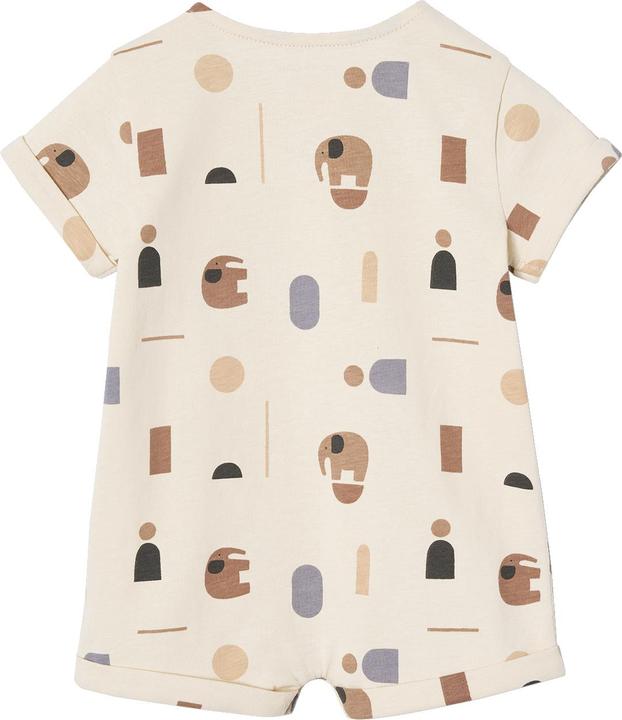 Image du produit Vertbaudet Bio-Kollektion: Gemusterter Baby Kurzoverall (104)