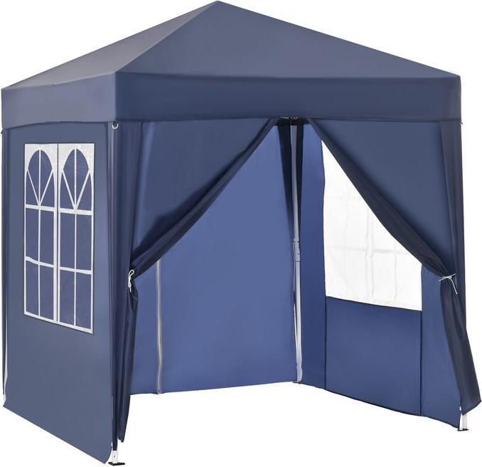 Image du produit Swisshandel24 Pavillon pliable 2x2m 4 parois latérales avec fenêtre Porte avec fermeture éclair Piquets de (200 cm, 200 cm)