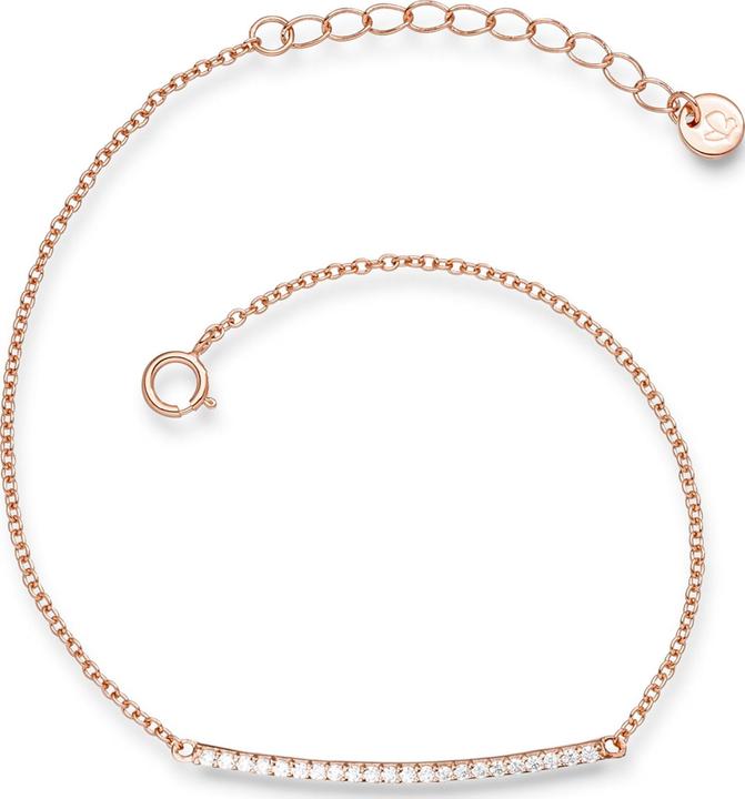Image du produit Glanzstücke München Femme argent sterling zirconium or rose 17,0 cm longueur de base + 3,0 cm extension - 6030 (17 cm, Argent Sterling)