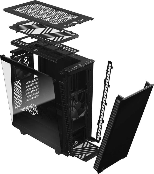 Productafbeelding Fractal Define 7 Compact Black TG Dark (ATX, mATX, Mini-ITX)