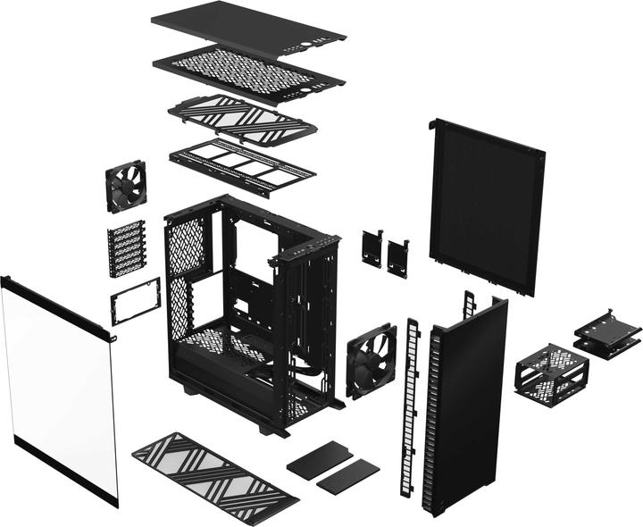 Actual product image Fractal Define 7 Compact Black TG Light (ATX, mATX, Mini-ITX)