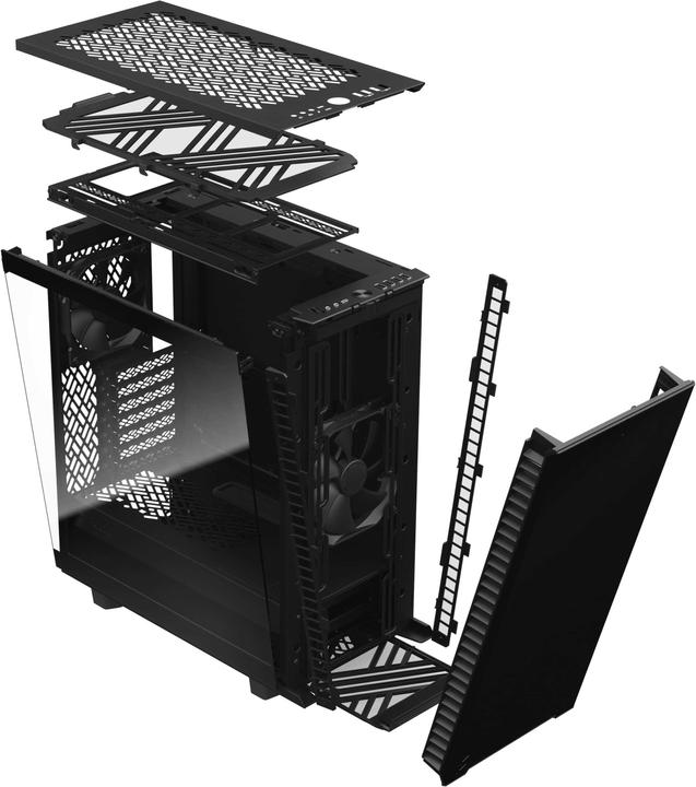 Actual product image Fractal Define 7 Compact Black TG Light (ATX, mATX, Mini-ITX)