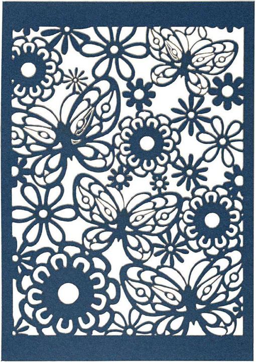 Produktbild Creativ Company Gemusterter Karton Blau, 10 Stk. (200 g/m², 10 x)