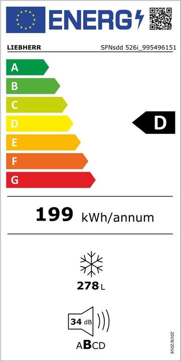 Energie-Label Liebherr XRFsd 5265 Prime (384 l)