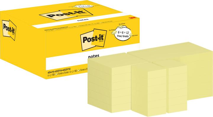 Image du produit Post-it - (76 x 76 mm, 127 x 76 mm, 38 x 51 mm)