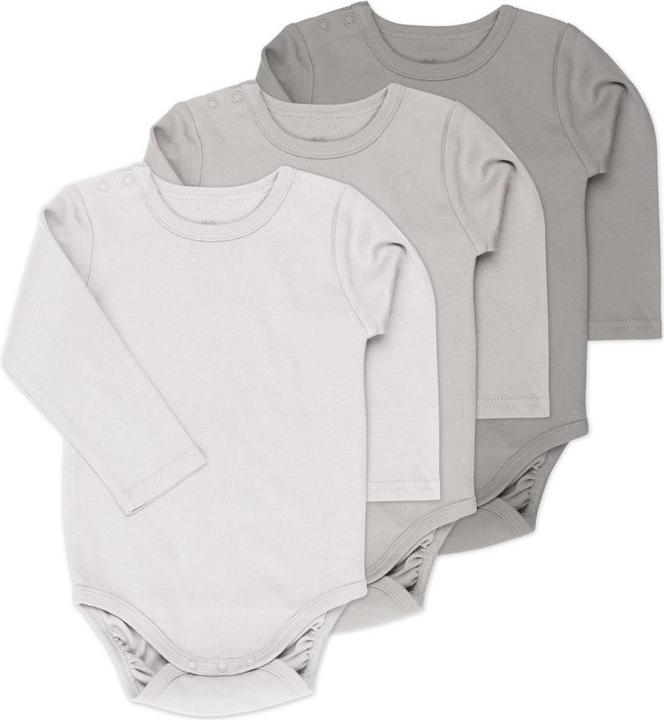 Actual product image La Loona LaLoona rompers & sets long sleeve bodysuit set incl. hangers - berry grey (74)