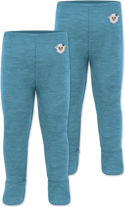 Normani 2er Pack Baby Merino Hose mit Füssen - 9537