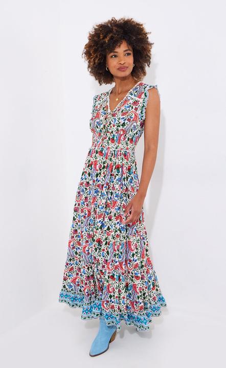 Actual product image Joe Browns Beaded Floral Button Maxi Dress (38)