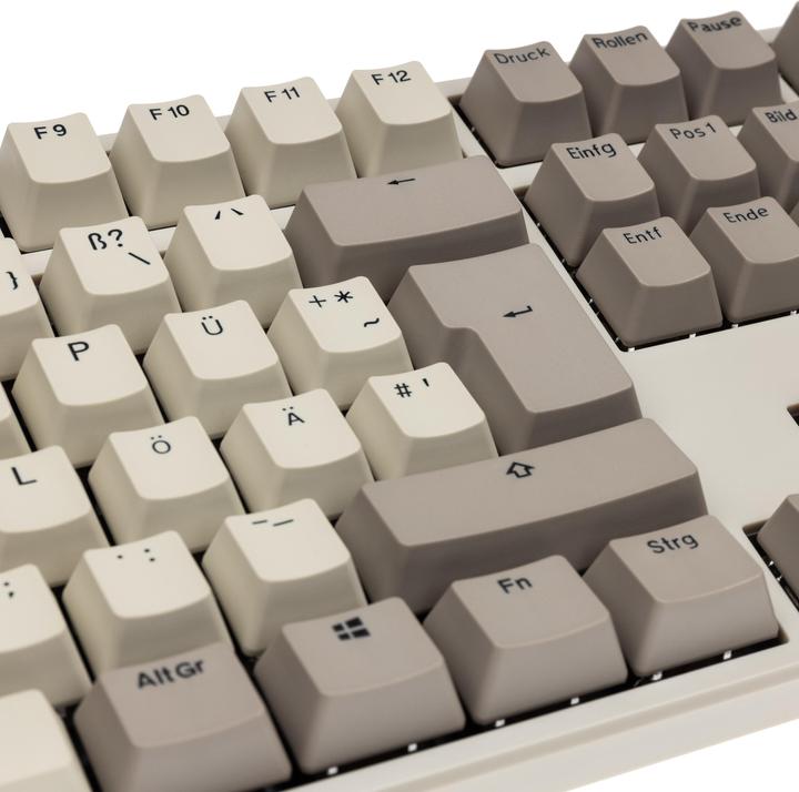Produktbild Ducky Origin Vintage Gaming Tastatur, Cherry MX-Speed-Silver (DE, Kabelgebunden)