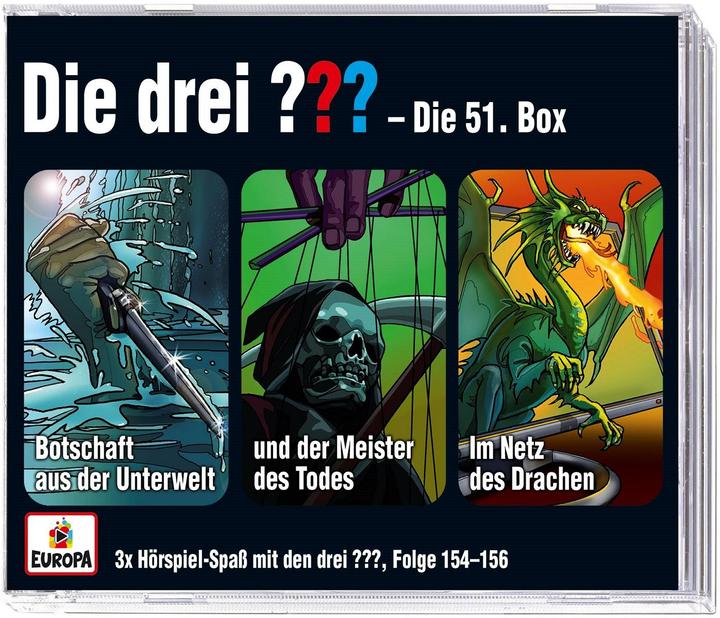 Actual product image The three THREE QUESTION MARKS - 51 Box (F 154 - 156) (The three ???, Kari Erlhoff, German)
