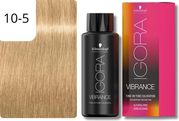 Immagine prodotto Schwarzkopf Professional IGORA VIBRANCE Colorazione tono su tono (10-5 Oro morbido)