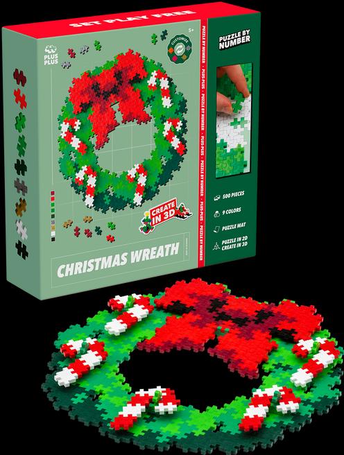 Actual product image Plus-Plus Puzzle by Number - Christmas wreath