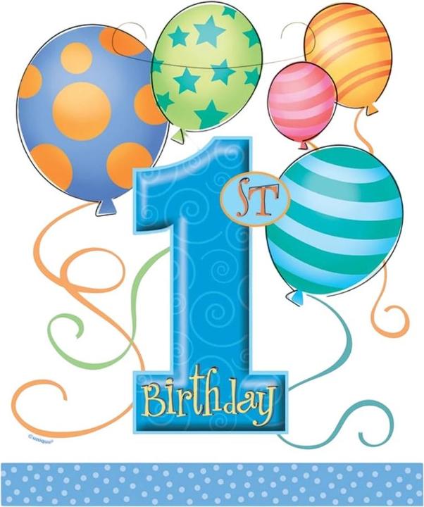 Image du produit Unique Party Ballons 1st Birthday Party Bags (Pack of 8) (8 x)